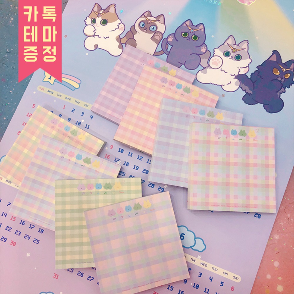 monster cat guardians* jelly memo pad ( 8 type )