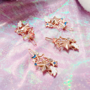 twinkle star wing hair pin ( 2 color )
