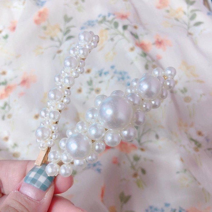 bubble pearl hair pin ( 2 type )