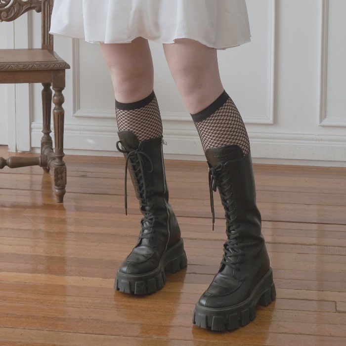 mesh knee socks &amp; overknee stocking ( 2 color )