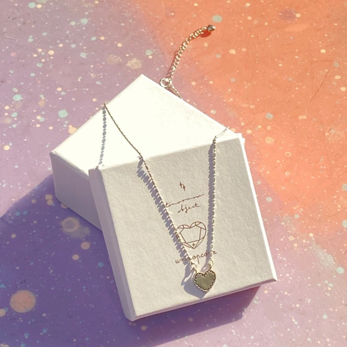 unipopcorn* heart cloud necklace ( silver925 )